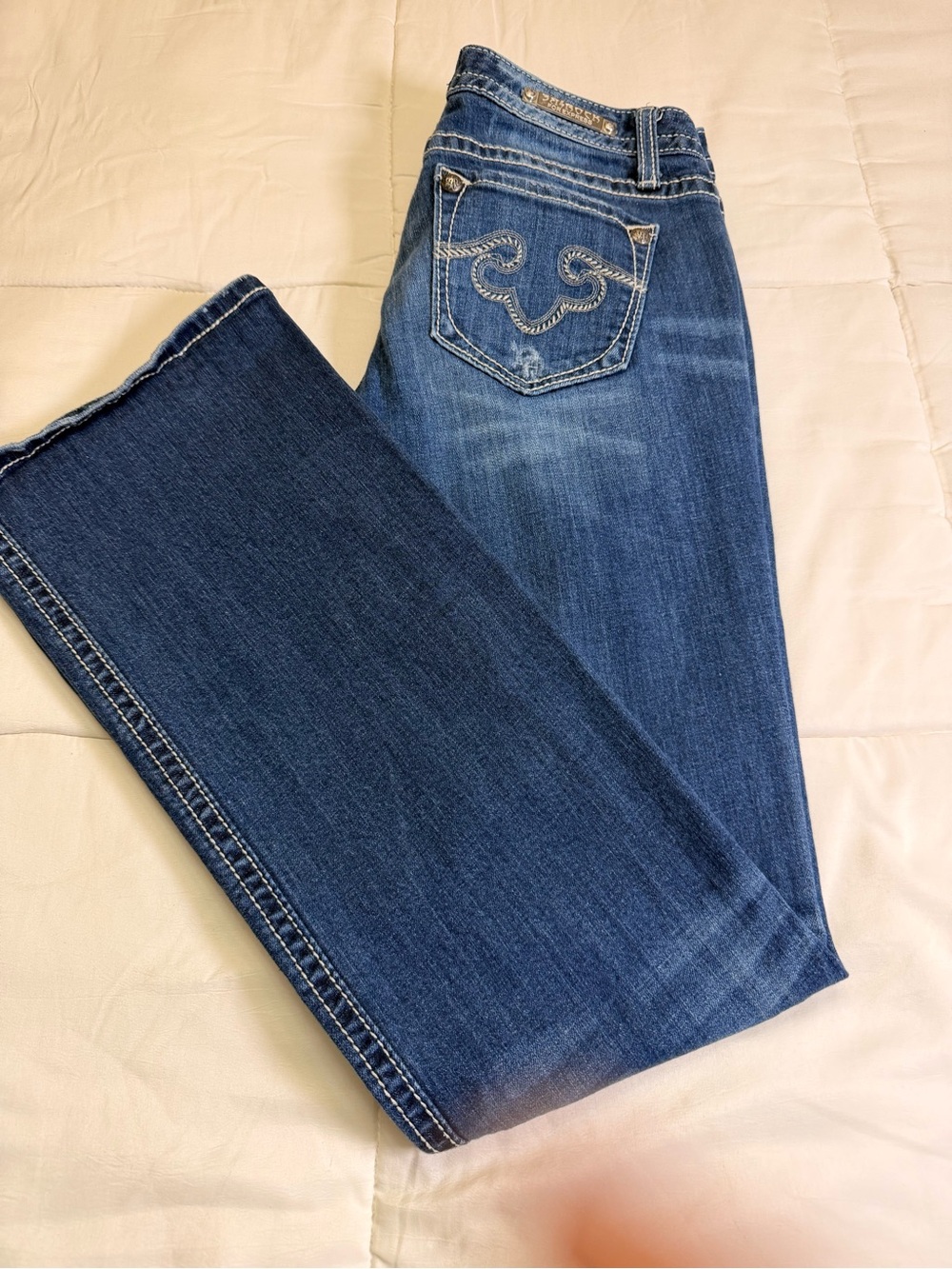 ReRock for Express Bootcut Jeans Size 6 Long Medium Wash Denim